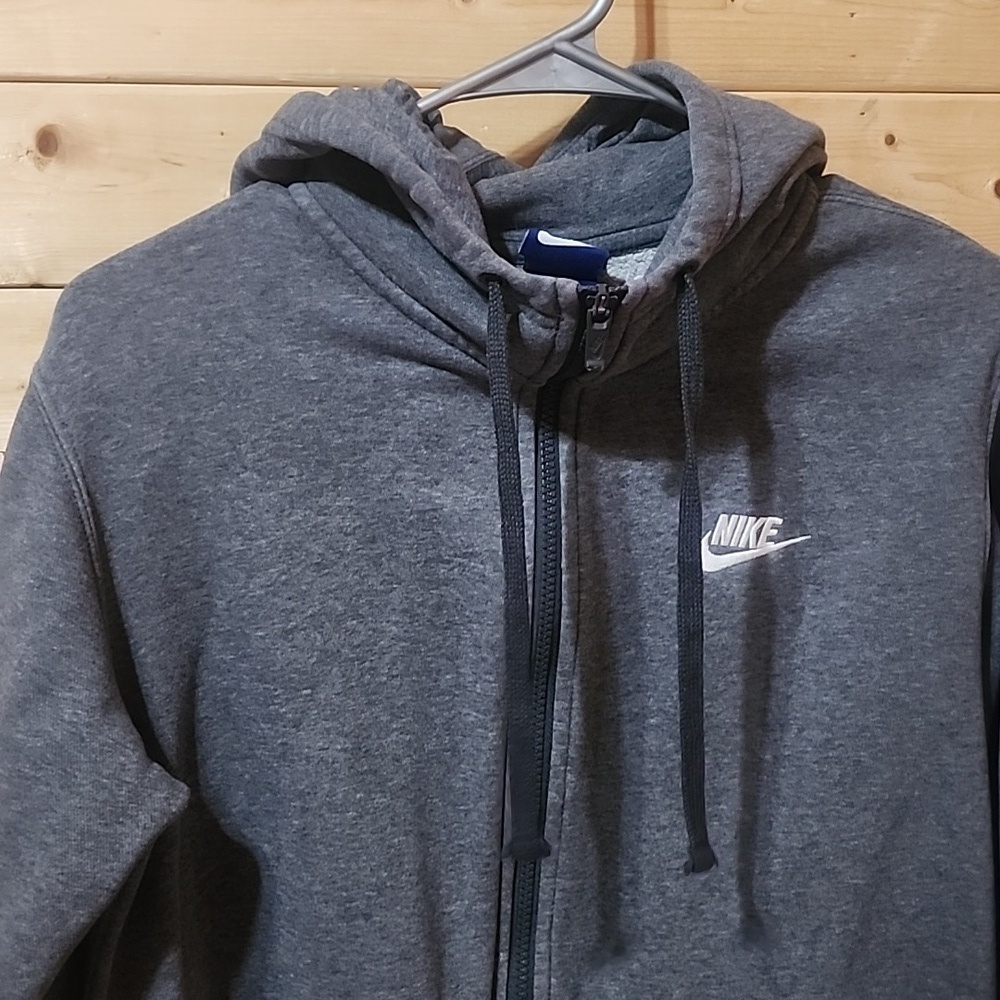 Nike Sportswesr Club Fleece Jacket Full Zip Hooded Size Small Men - Picture 2 of 7